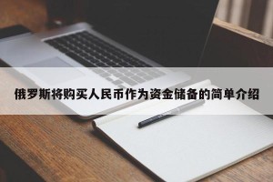 俄罗斯将购买人民币作为资金储备的简单介绍